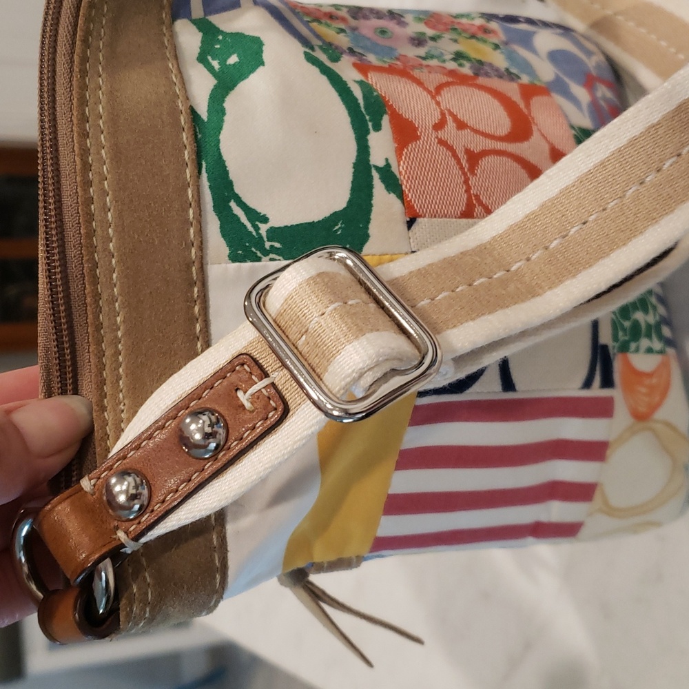 Coach Vintage Colorful Patchwork Shoes And Crossbody Bag 8.5 Shoes Small Bag - Picture 9 of 16
